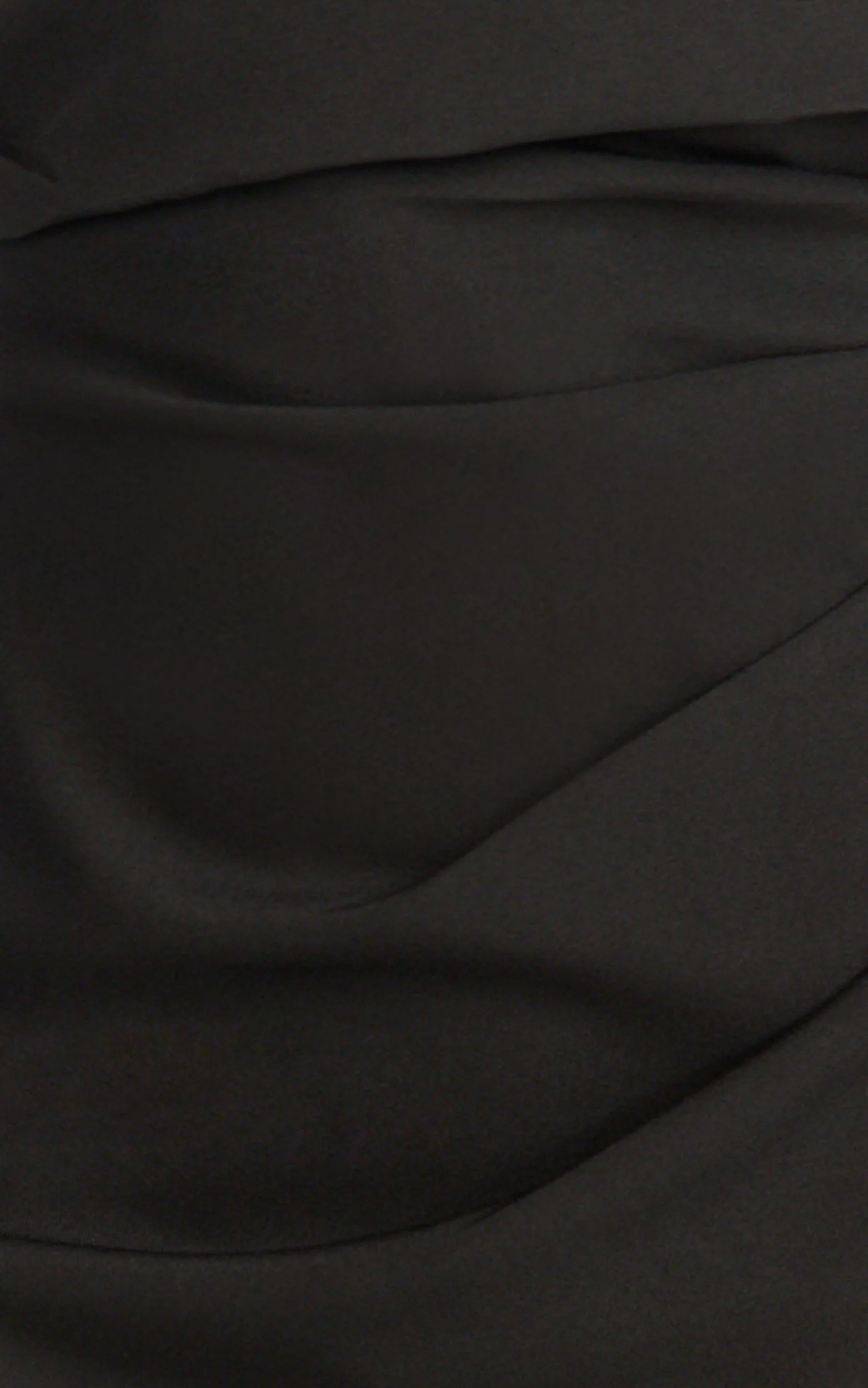 Pearce Maxi Dress - Gathered One Sleeve Bodycon Dress in Black